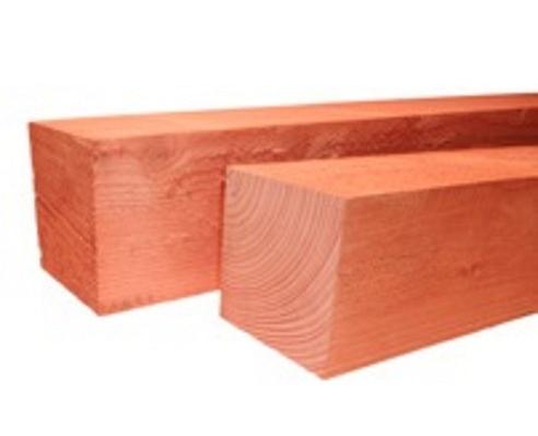 Douglas fijnbezaagde paal 12 x 12 x 400 cm, onbehandeld.