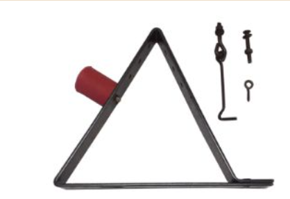 Deurvanger met buffer en windhaak - zwart gepoedercoat - 240x170x38mm