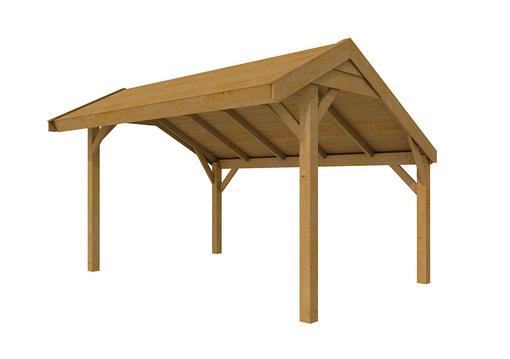 Douglasvision Kapschuur Comfort 400 x 250 cm, groen geïmpregneerd.