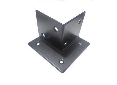 Houtverbinding voetstuk 125x125mm - zwart gepoedercoat