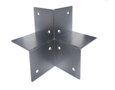 Houtverbinding driewegbalken hoekopening 85x85mm - zwart gepoedercoat