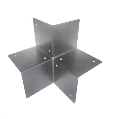 Houtverbinding driewegbalken hoekopening 115x115mm - zwart gepoedercoat