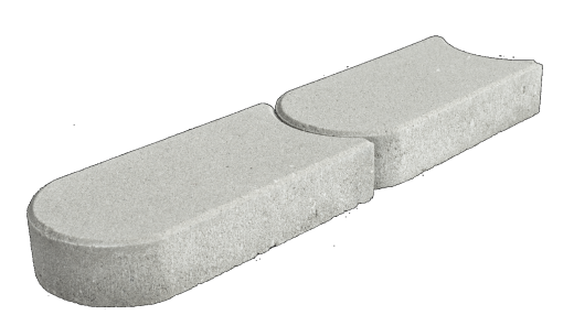 Graskantsteen Grijs 33x16x4,5cm