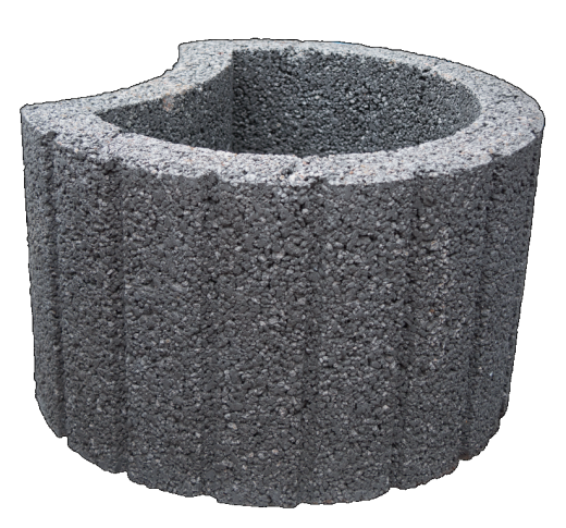 Cirkelflor Groot Zwart 48x38x30cm