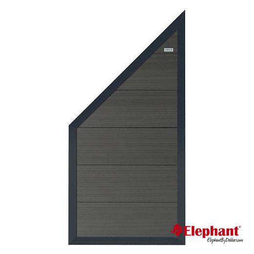 Forte composiet schuttingscherm antra/antra alu 90x93/180cm