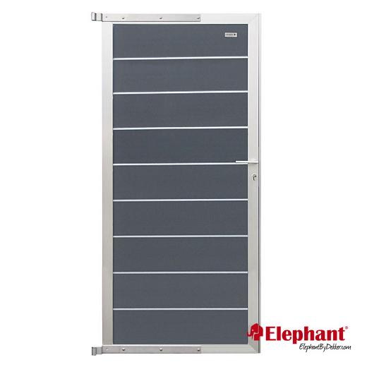 Modular composiet deur Rock grey/ alu 90x195cm (incl. poortbeslag)