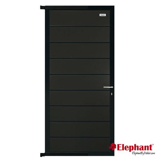 Modular composiet deur antraciet 90x195cm (incl. poortbeslag)