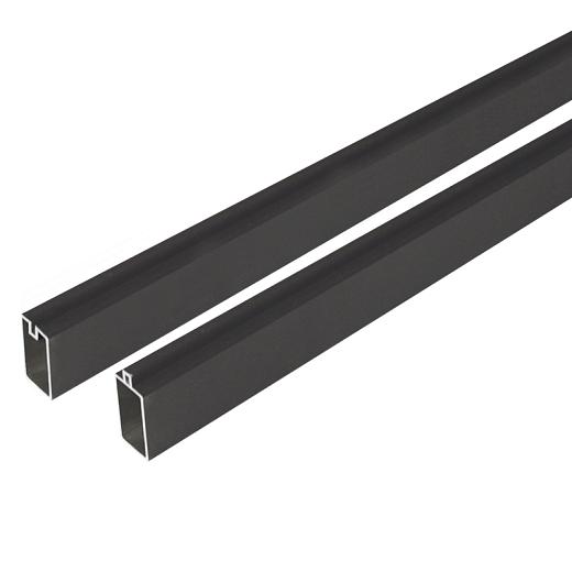 Aluminium start- en afsluitlijst 2x2,5x180cm antraciet gepoedercoat