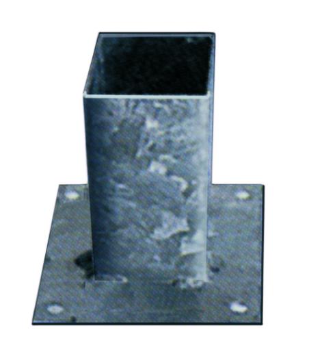 Paalhouder met plaat 91x91x150 2mm vuurverzinkt