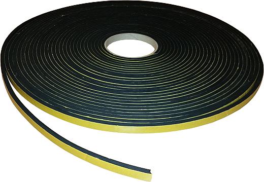 EPDM Afstandband Fiberon zwart comprimeerbaar 5x10mm rol á 20m
