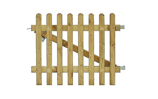 Excellent poort inclusief klinkset, 100 x 80 cm, groen geïmpregneerd