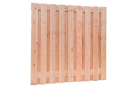 Douglas geschaafd plankenscherm 19-planks 16 mm, 180 x 180 cm, onbehandeld.