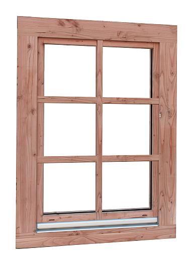 Douglas draai-kiepraam Prestige met dubbelglas, 84,4 x 120,4 cm, onbehandeld.