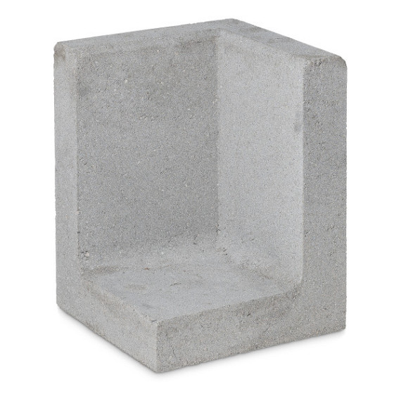 L-Hoekelement 30x30x40 (bxdxh) grijs