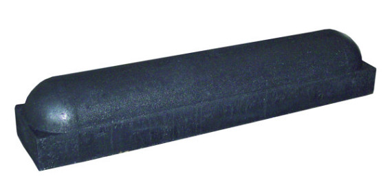 Parkeer of stootbanden 2x rond grijs - 20x17x95 cm
