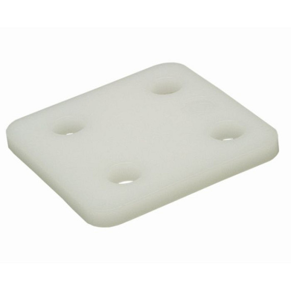 GB drukplaat zonder sleuf, 6x70x70mm, transparant, 48 stuks per zak