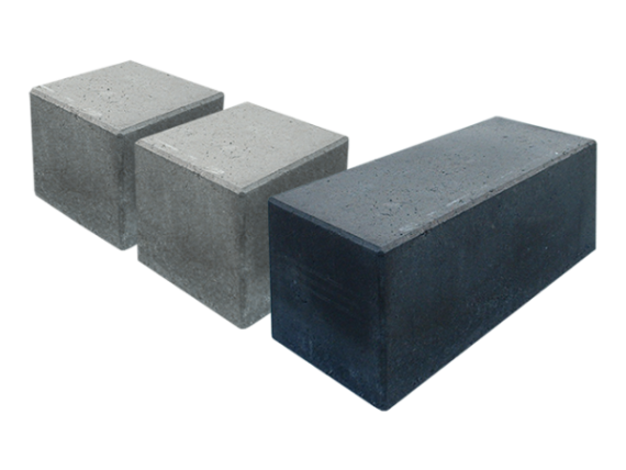 Zitelement/ stapelblok 40x40x40 cm (bxdxh) grijs of zwart