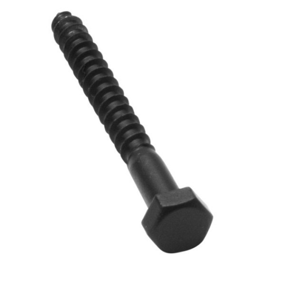 QlinQ® Blackline houtdraadbout DIN 571 6x40 4.8 zwart gecoat - 25 st.