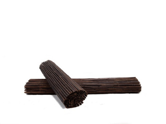 Bamboe rolscherm zwart 180x180 cm