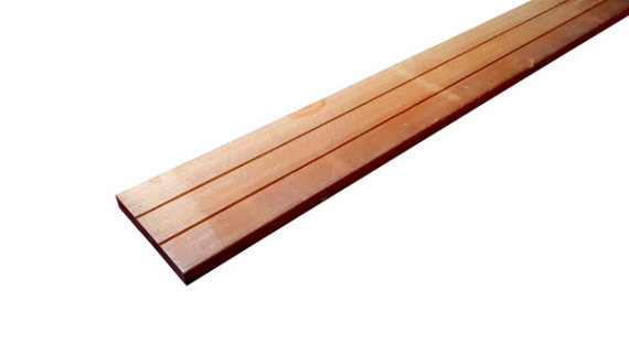 Bangkirai vlonderplank hardhout 27x190mm 335cm lengte profiel 1338 (V-groef 6cm)