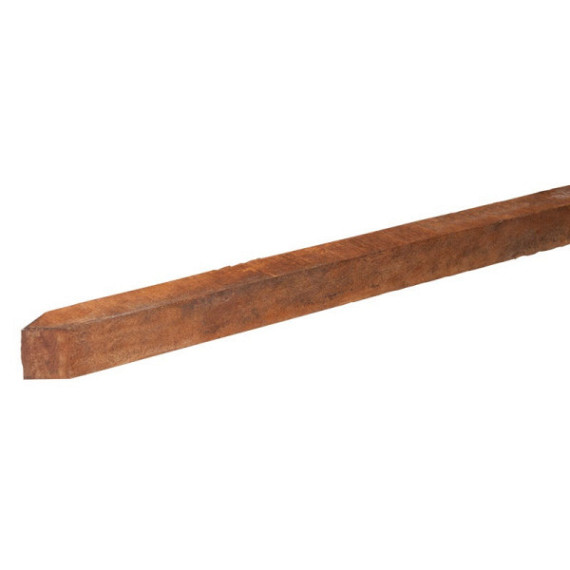 Paal hardhout Azobe ruw 6x6x300 cm FSC