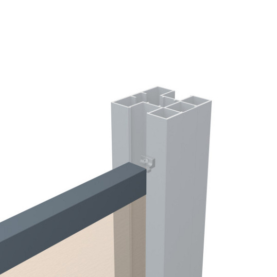 Boston Alu U-lijst start/top L175cm 25x30mm zonder connectors (2 st nodig per scherm)