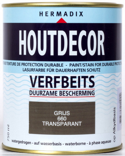 Houtdecor 660 transparant grijs 750 ml