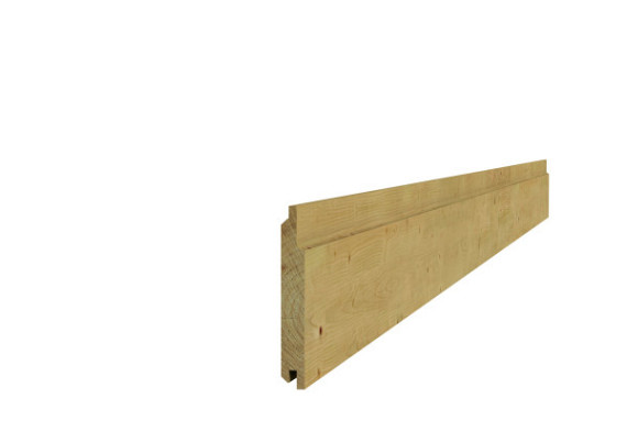 Scandinavisch vuren geschaafd rabat 1,9 x 14,5 x 300 cm, groen geimpregneerd