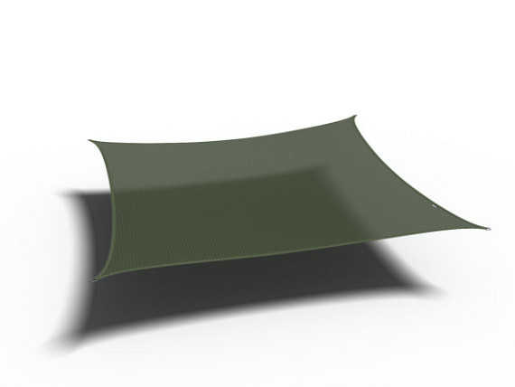 Schaduwdoek Coolfit Vierkant 5,0 x 5,0 x 5,0 x 5,0m olijf groen