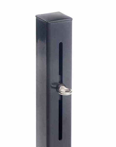 Paal met flex oog 7x7x250cm antraciet