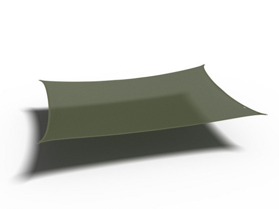 Schaduwdoek Coolfit Rechthoek 3 x 4 x 3 x 4m Olijf groen