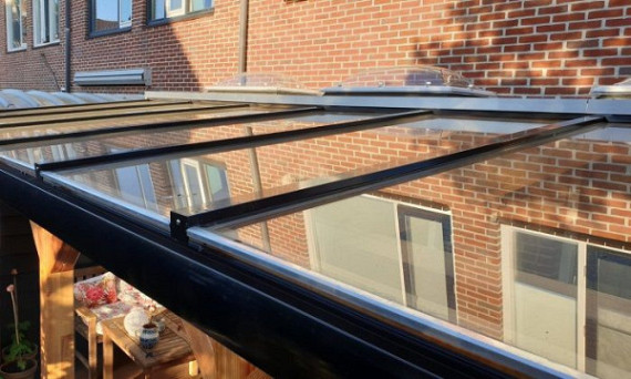 Vrijstaande veranda DD50GXL Deluxe - glas dak