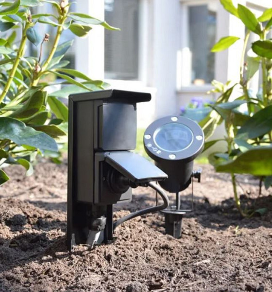 Tuinpaal - pro dubbel met enkele wartel zwart