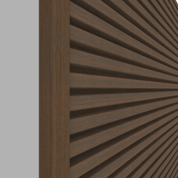 NewTechWood aluminium co-extrusie eindprofiel t.b.v. Castellation PRO, 5 x 5 x 300 cm, Ipe.