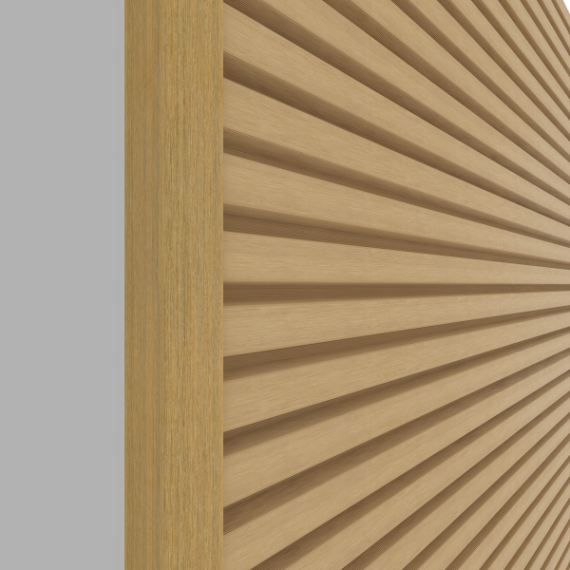 NewTechWood aluminium co-extrusie eindprofiel t.b.v. Castellation PRO, 5 x 5 x 300 cm, Red Cedar.