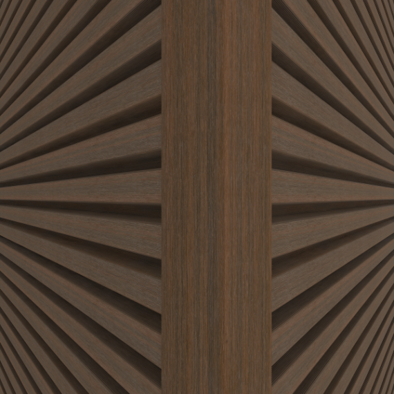 NewTechWood aluminium co-extrusie hoekprofiel t.b.v. Castellation PRO, 6 x 6 x 300 cm, Ipe.
