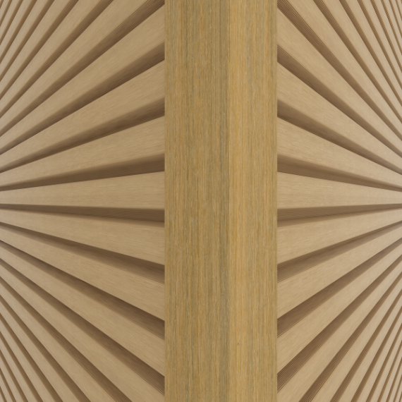 NewTechWood aluminium co-extrusie hoekprofiel t.b.v. Castellation PRO, 6 x 6 x 300 cm, Red Cedar.