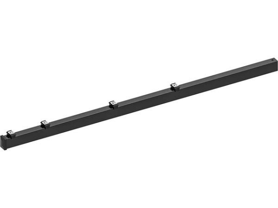 Hillfence metalen paal, inclusief aansluitingset en afdekkap, 6 x 4 x 160 cm zwart