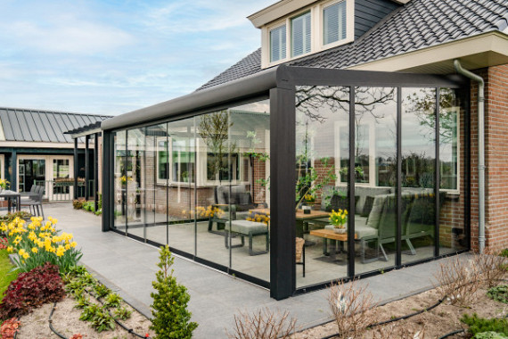 Overkapping Designline glas 300x450 cm (bxd) (excl. schuifpanelen)