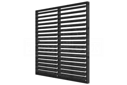 Louvre horizontaal draaibaar 2230x2200mm - module H zwart