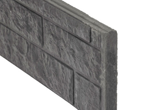 Betonplaat Rotsmotief 4,8 x 36 x 184 cm, antraciet ongecoat