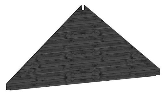 Topgevel Zadeldak XL Vuren zwart