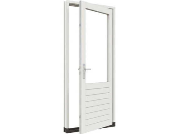 Stapeldorpeldeur meranti rechtsdraaiend 930x2169+ kozijn 1038x2263mm Wit (incl. DTS en deurbeslag)