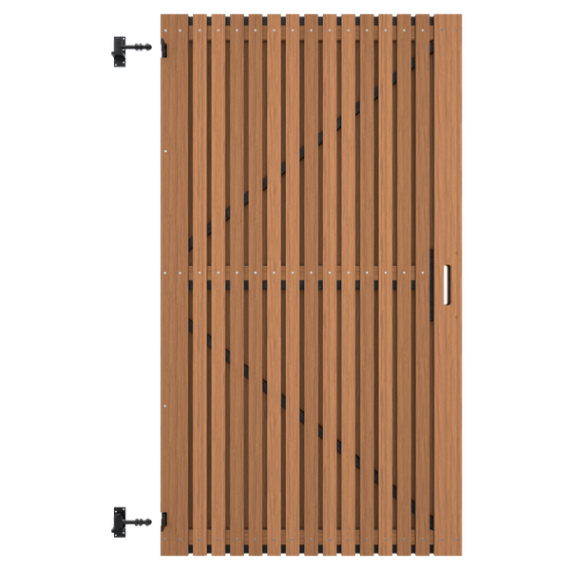 Thermovision Ayous geschaafd latten deur op verstelbaar frame, verticaal, 178 X 99 cm.