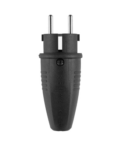 Rubberen stekker + RA IP44 zwart