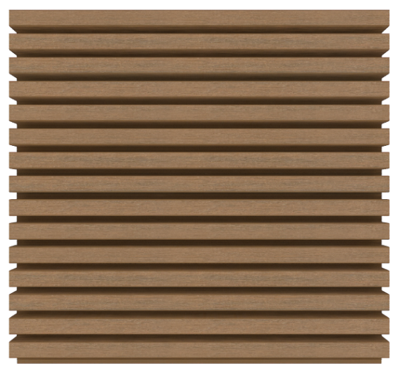 NewTechWood HKC co-extrusie wand bekleding castellation 25 profiel (div. maten/ kleuren)