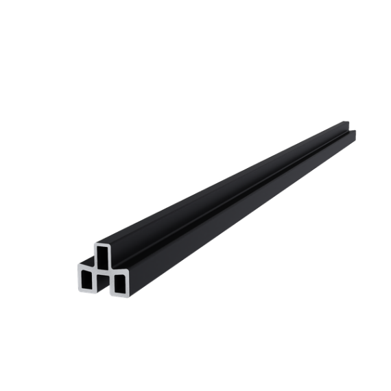 NewTechWood aluminium frameset t.b.v. triple schermplanken, zwart.