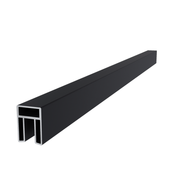 NewTechWood aluminium frameset t.b.v. triple schermplanken, zwart.