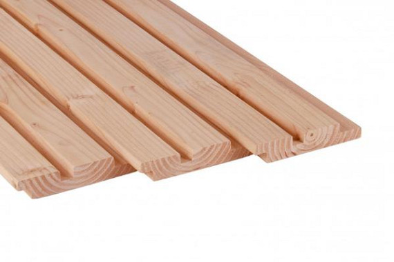 Douglas geschaafd rhombusprofiel 2,7 x 14,5 x 300 cm, onbehandeld.