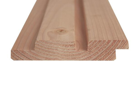 Douglas geschaafd rhombusprofiel 2,7 x 14,5 x 300 cm, onbehandeld.